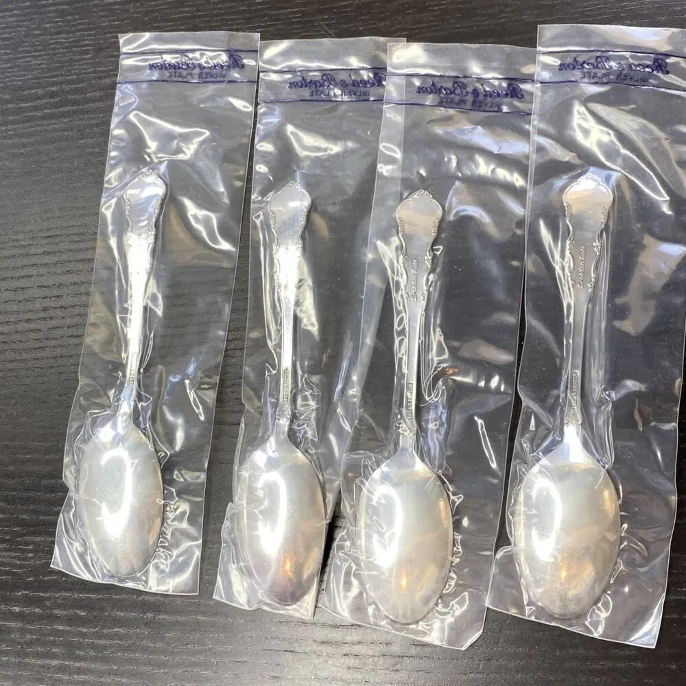 Reed Barton Dresden Rose Silverware 4 Place Settings Of 5 Pcs Silverplated (20)